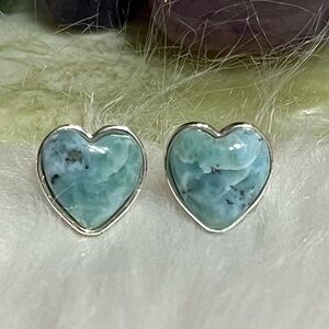 Blue Heart Earrings
